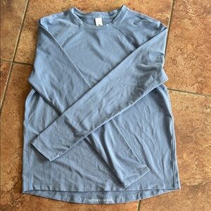 lululemon athletica long sleeve blue top